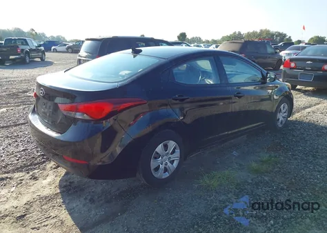 2016 Hyundai Elantra Se from USA, damaged, VIN 5NPDH4AE7GH696364